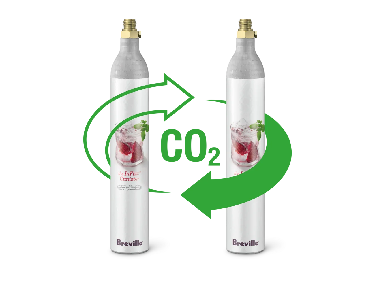 the InFizz™ CO₂ Gas Canisters (2-pack)